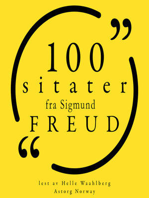 cover image of 100 sitater fra Sigmund Freud